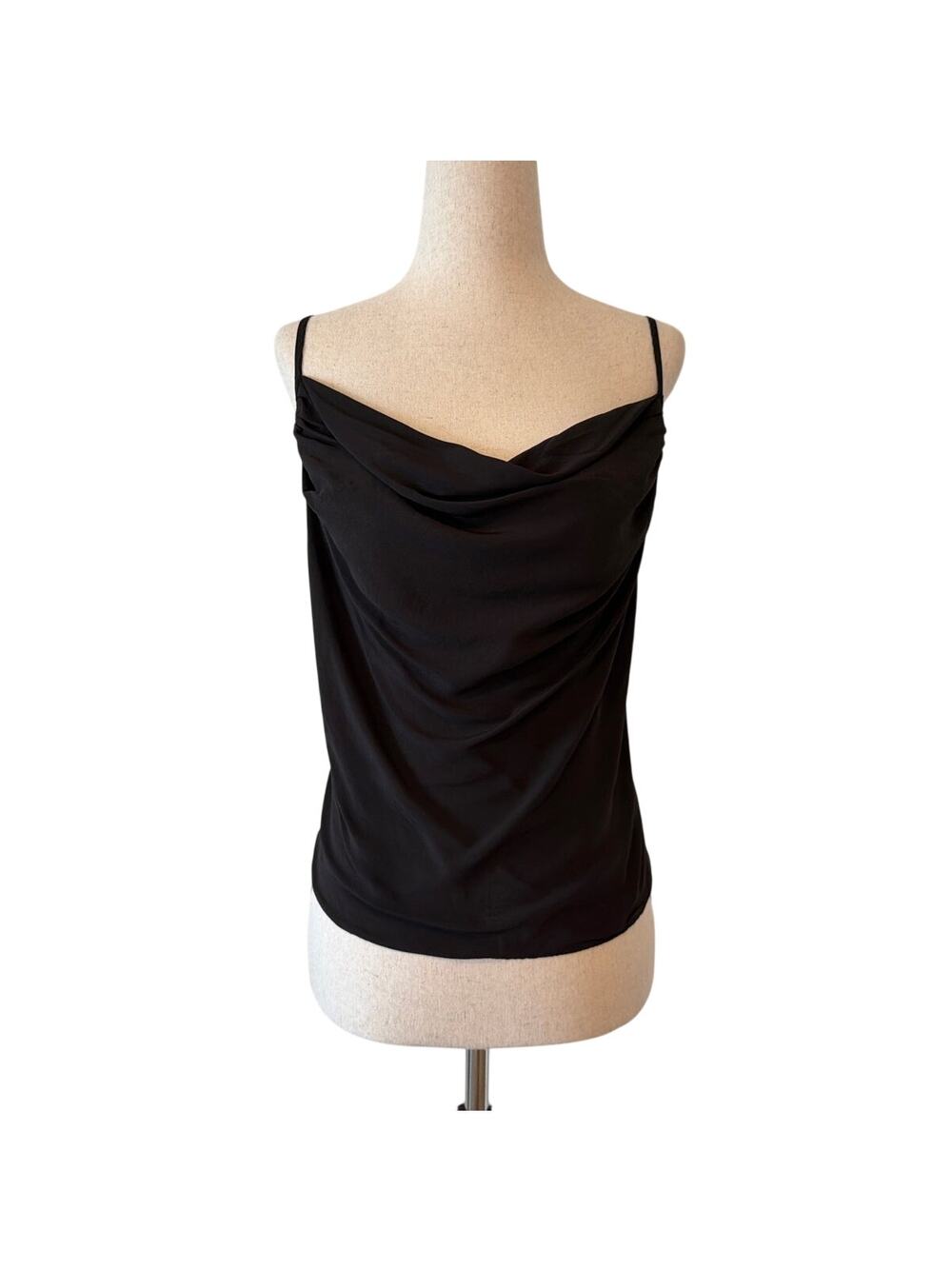 Good American Cowl Neck Bias-Cut Camisole Black Size Medium - Picture 1 of 7